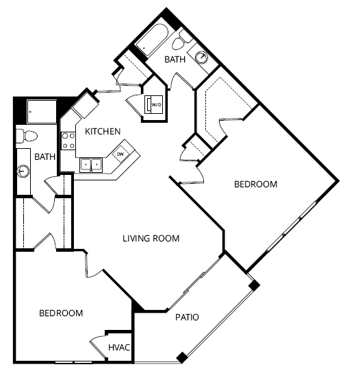 2x2 G floor plan